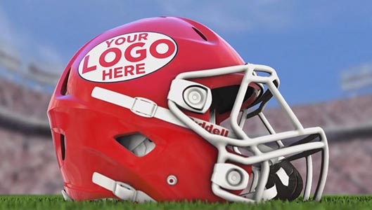 Customizable 3D Football Helmet for Video and Print | RYNO Production, Inc.